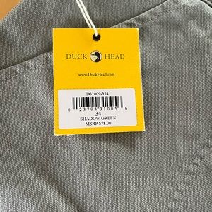 Duck Head Shorts, Men’s Size 34 New with tag, Shadow Green